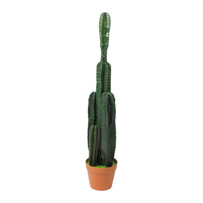 Cactus artificiel en pot 34 po vert et brun