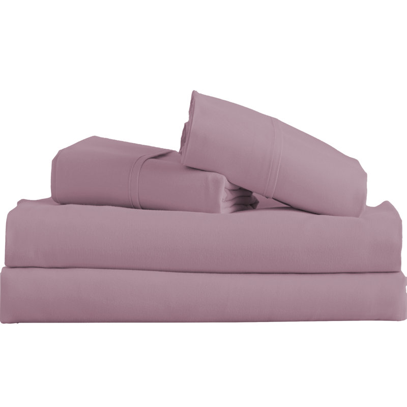 Ensemble de draps Signature Series, Ensemble de draps pour lit simple avec un drap-hou, Lilas