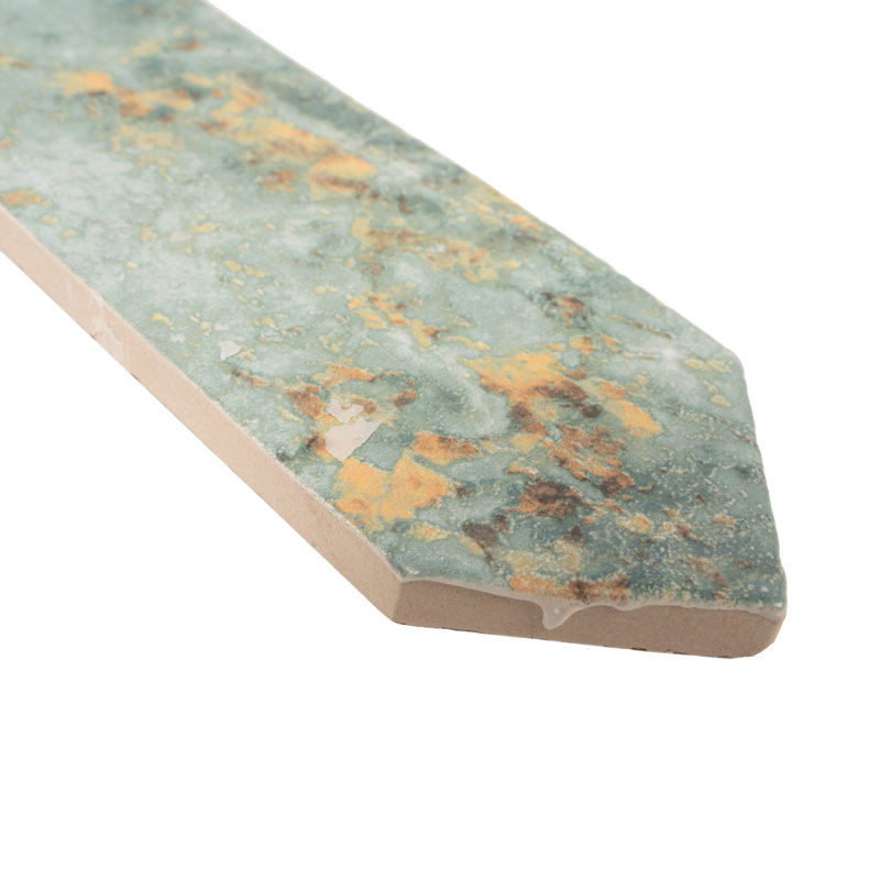 Festa 1.7'' W x 9.6'' L Ceramic Singular Tile, Moss Green