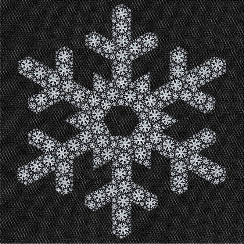 Tapis noir/gris à motifs, Carré 8 pi