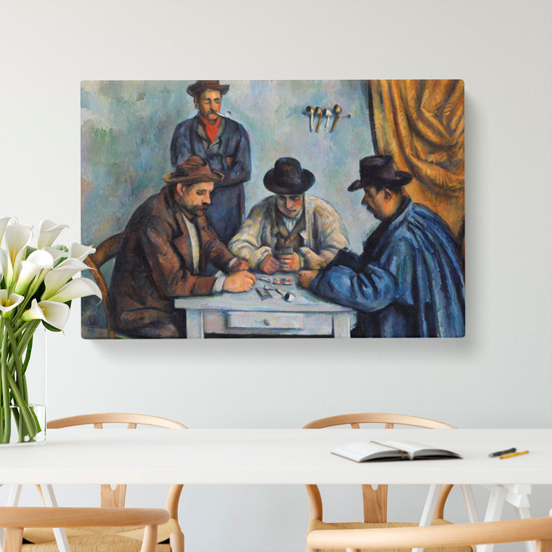 The Card Players Vol.1 by Paul Cezanne - Wrapped Canvas Painting, 35cm H x 50cm W x 3cm D