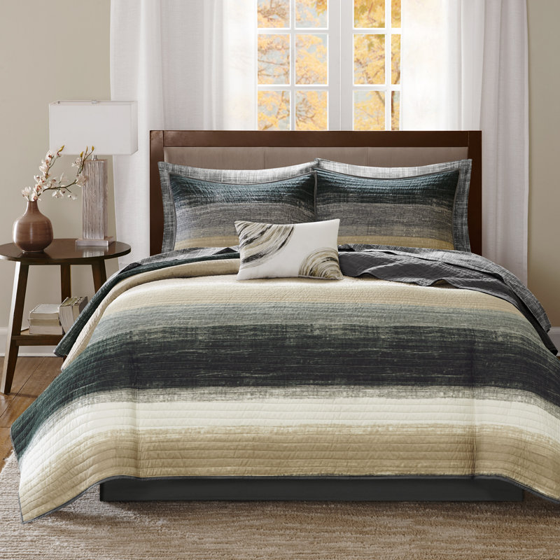 Ensemble de courtepointe en microfibre avec draps en coton Saben, Courtepointe simple + 5 pièces supplémentaires, Pes