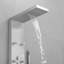 4-way Diverter Rainfall Shower Tower Panel System With Rainfall Waterfall Shower Head And Shower Hand In Brushed Nickel-103530305