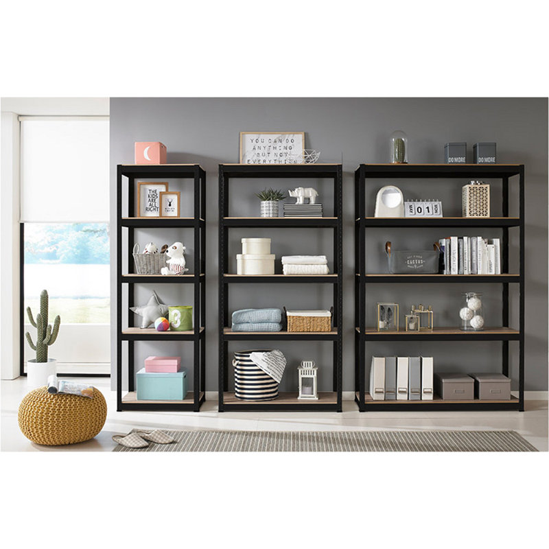 Storage Shelves -  5 Tier Adjustable Garage Storage Shelving, Heavy Duty Metal Storage Utility Rack Shelf Unit For Warehouse Pantry Closet Kitchen, 23.6" X 15.7" X 47.2", Black