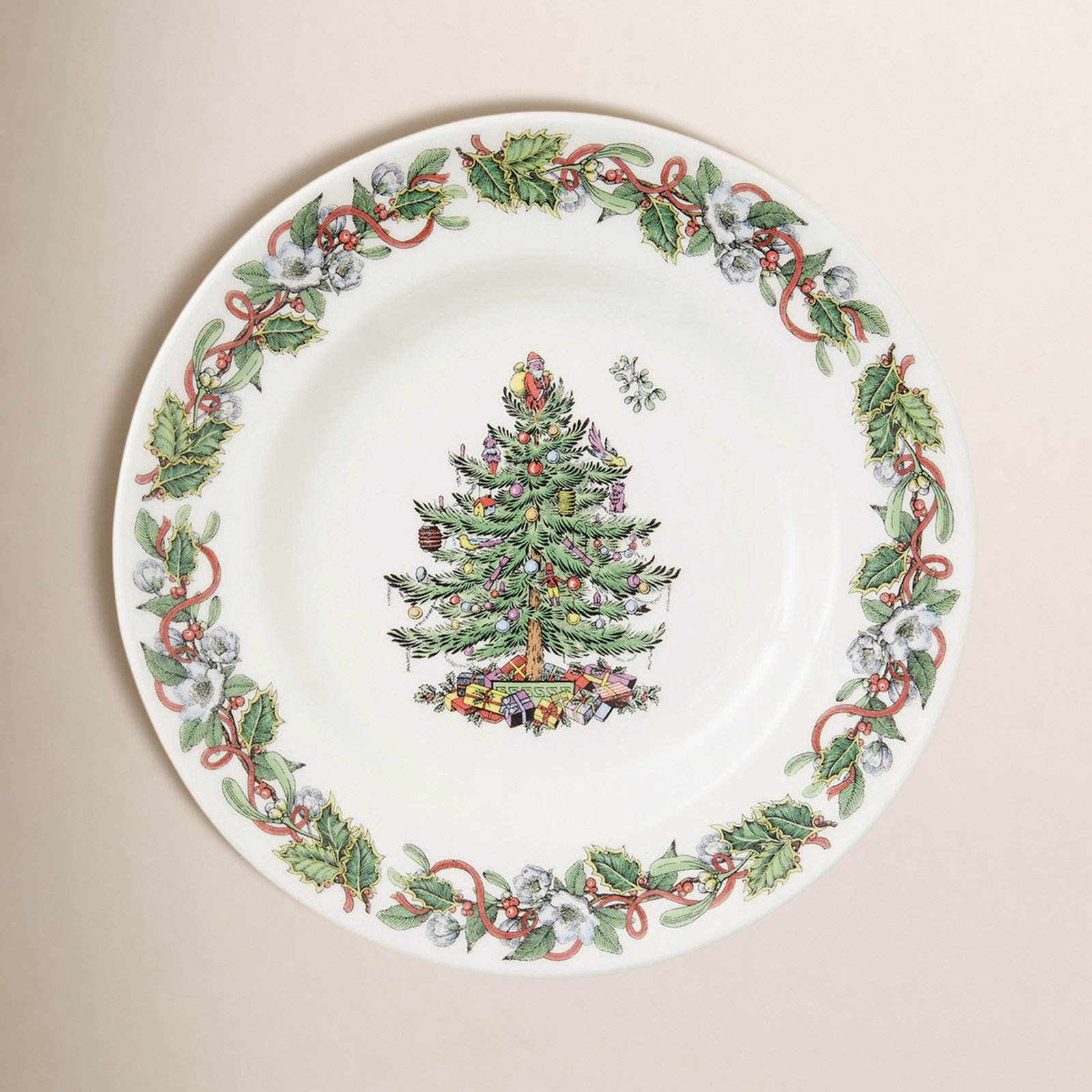 Christmas Wreath 7" Bread and Butter Plate