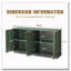59-inch modern wavy sideboard, curved contour design storage cabinet