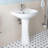 Achernar 20.9"W x 32.5"H White Vitreous China U-Shaped Pedestal Bathroom Sink with Overflow, Single Faucet Hole