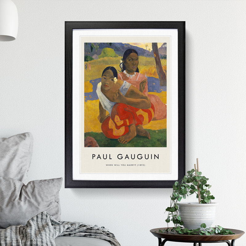 Nafea Faa Ipoipo by Paul Gauguin - Picture Frame Painting, 48cm H x 36cm W x 2cm D