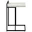 Table d'appoint pour casque d'écoute dans la chambre - Stratifié gris, structure robuste en métal noir, idéale pour le salon ou le bureau