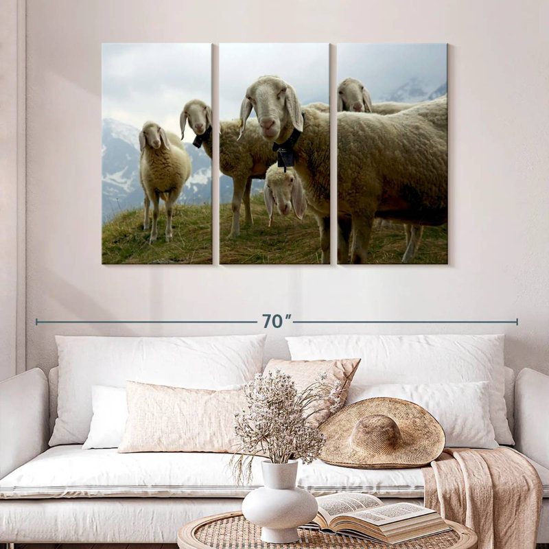 Brampt Piedmont Mountain Sheep, 32" H x 50" W