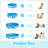 Foldable dog pool 48" x 12" (Blue Leaves)