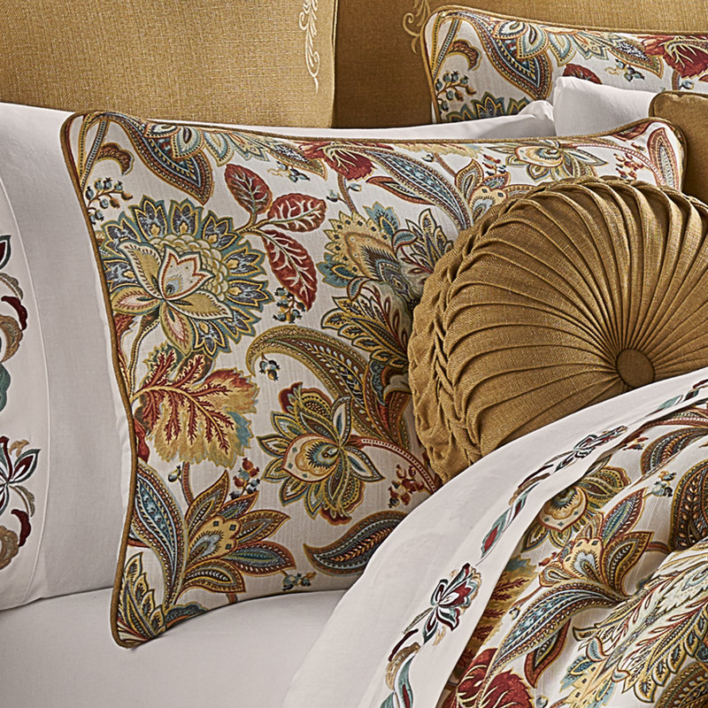 Queen Multicolor Cotton Floral Comforter Set