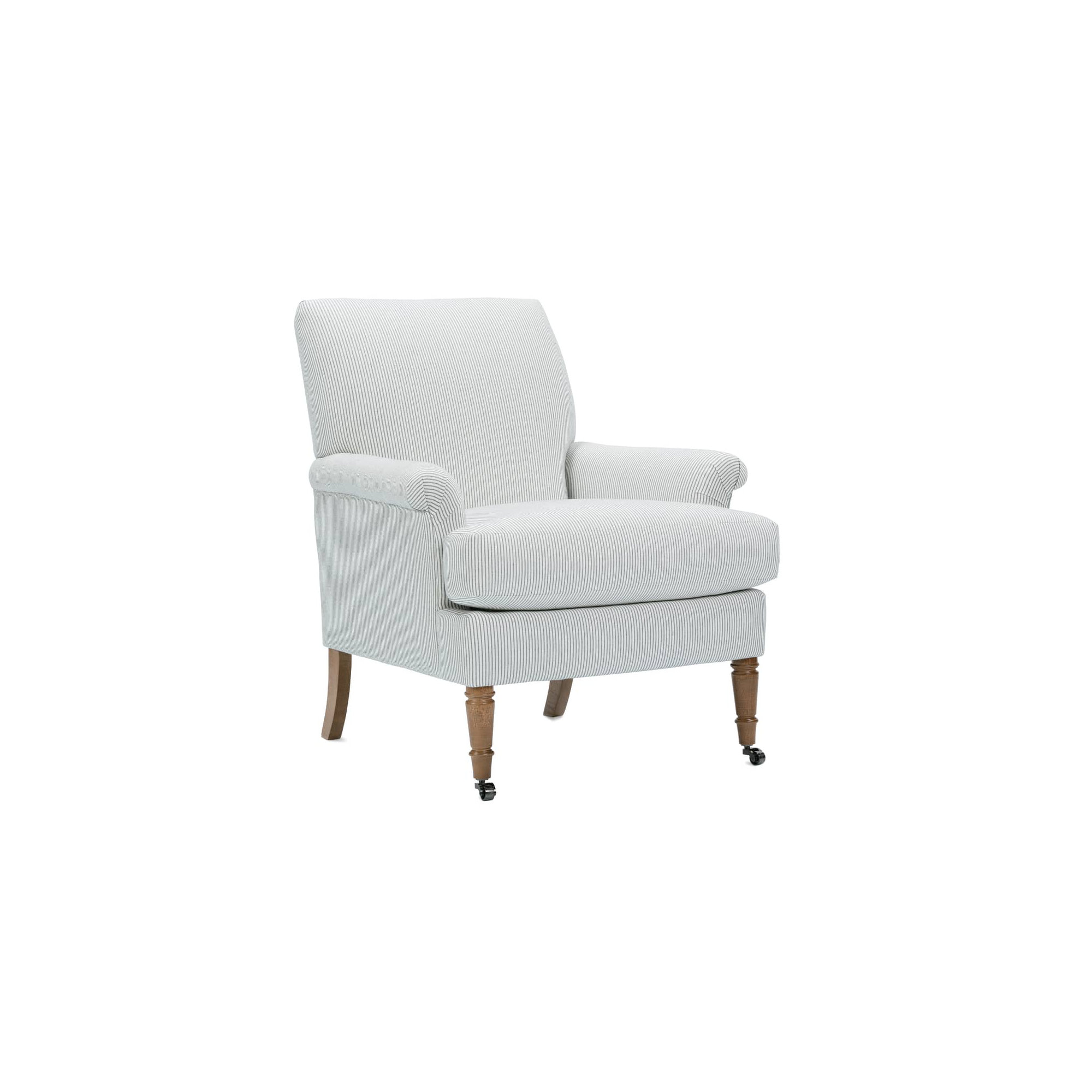 Rossdale Upholstered Armchair, Latte, Navy