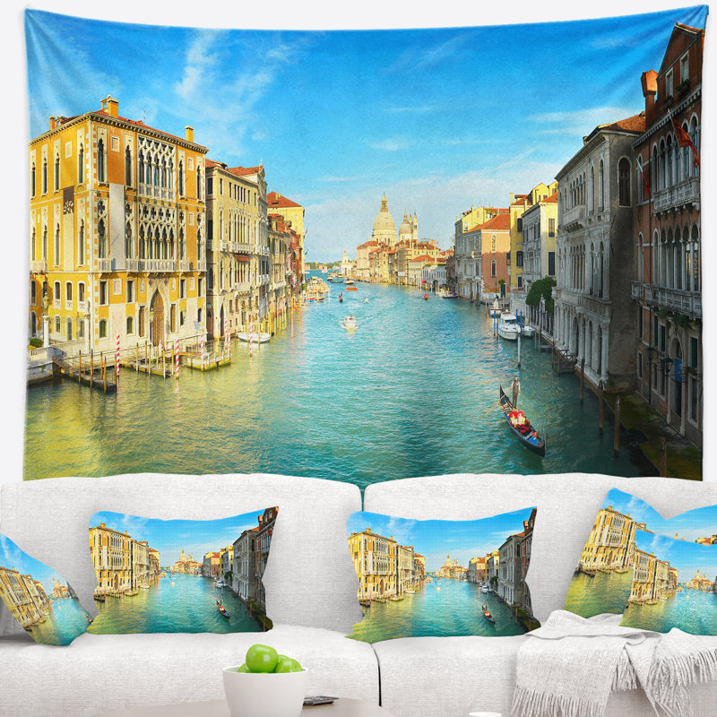 Tapisserie paysage urbain de Venise, Italie, H 32 po x l 39 po