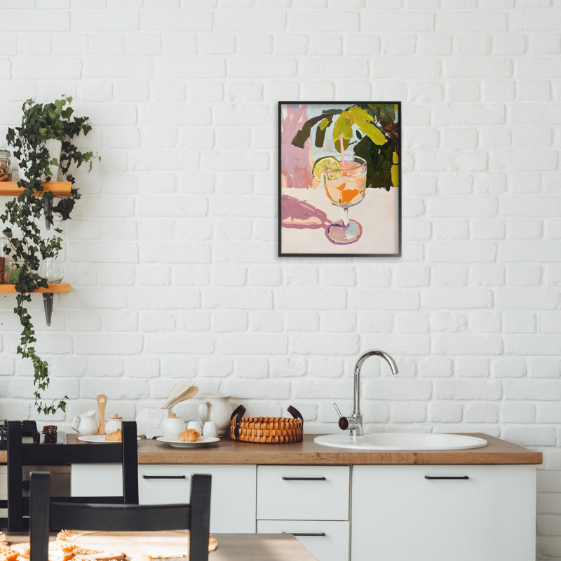 Estampe tropicale tropicale, giclée par Riley B, H 14 po x l 11 po, Giclée encadrée noir minuit