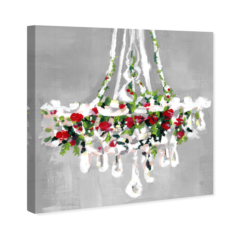 Chandellier de Noël - Peinture, H 20 po x l 20 po 