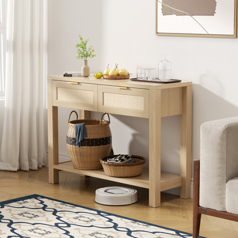  39.4'' Console Table, Oak