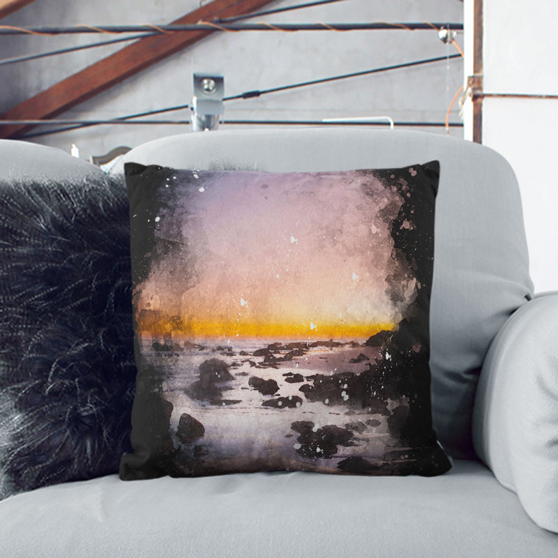 Square Cushion, 40cm H x 40cm W x 15cm D, Black