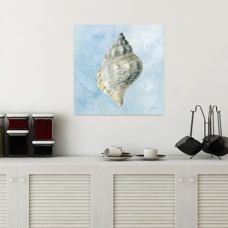 Coastal Nautical Coastal Bliss Iv V2 avec art côtier bleu, H 18 po x l 18 po