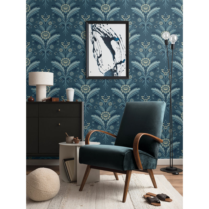 Addisin Floral Roll, Blue/Gray
