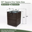 22" Propane Gas Fire Pit Table, 40000 BTU Square Steel Fire Pit With Beautiful Wicker Base For Outside Patio Deck Garden Backyard-Black