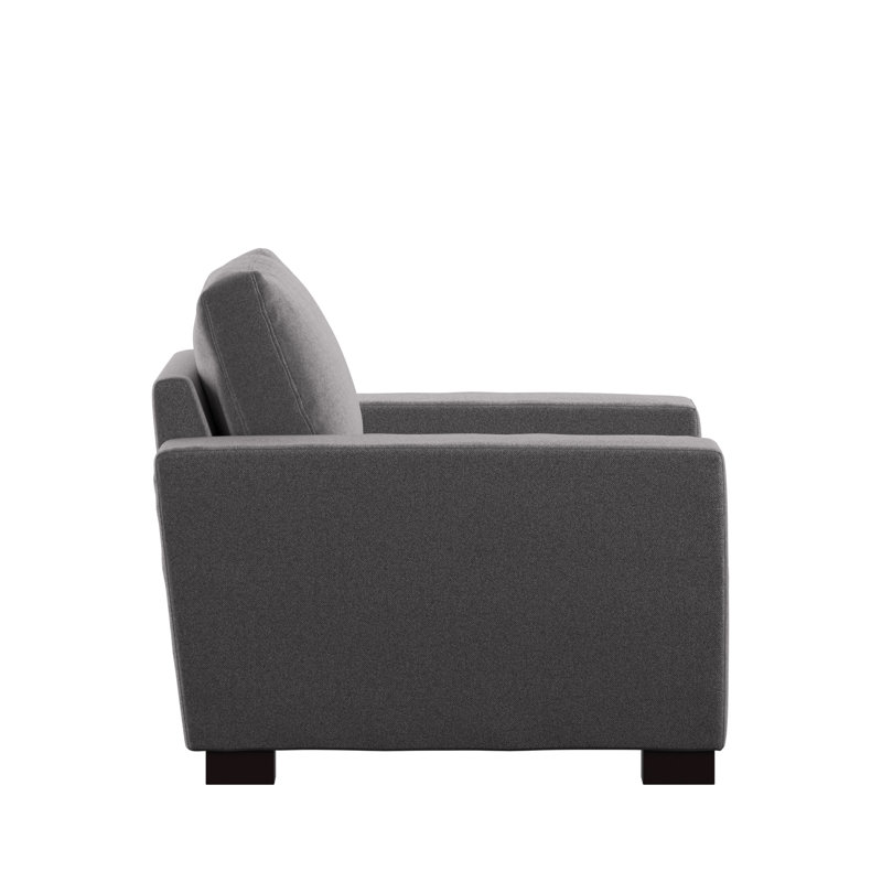 Fauteuil Michaella de 108,99 cm de large, Tissu gris