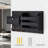 Wall Mount Key Holder With Mail Organizer And Storage Drawer, 7 Metal Hooks, Wood Entryway Organizer For Home Decor-653746334