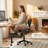 Ergonomic Cross-Legged Swivel Chair - ADHD-Friendly Meditation Desk Chair with Lumbar Support, Adjustable Height-1282306393-1282306394