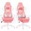 JL Comfurni JD-S0 Adjustable Reclining Ergonomic Faux Leather Swiveling PC & Racing Game Chair with Footrest-86593342