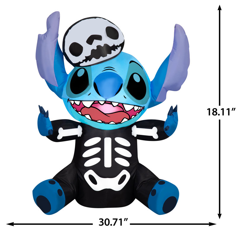 Airblown Stitch as Skeleton Disney