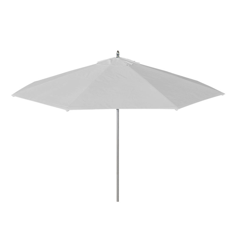 Parasol de patio en bois gris en aluminium 11 pi, Blanc