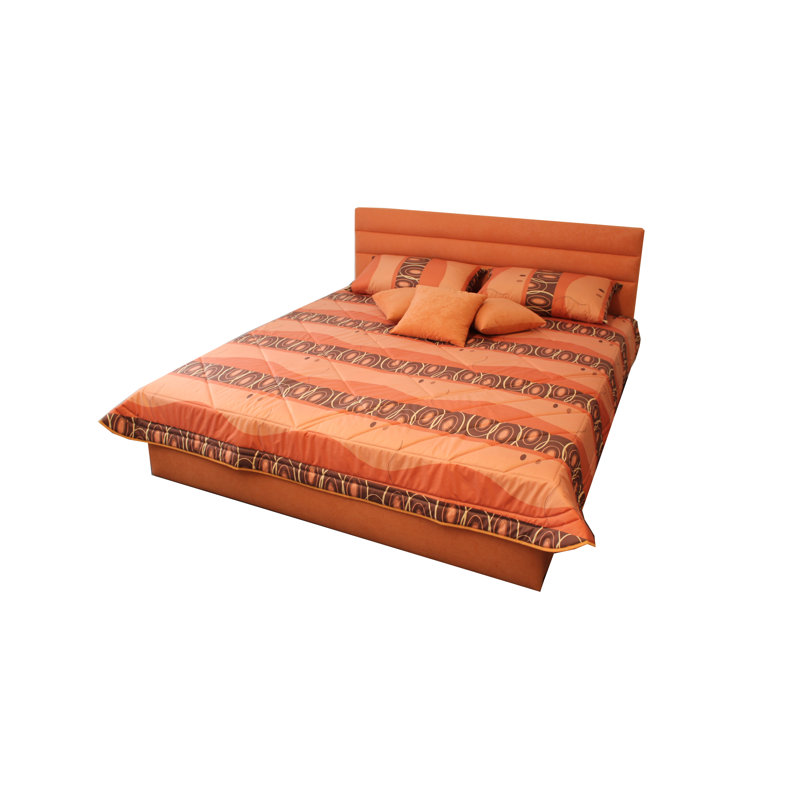 Seagle Upholstered Lift Up Storage Bed Frame with Mattress, Brown, 7-Zone Cold Foam Mattress