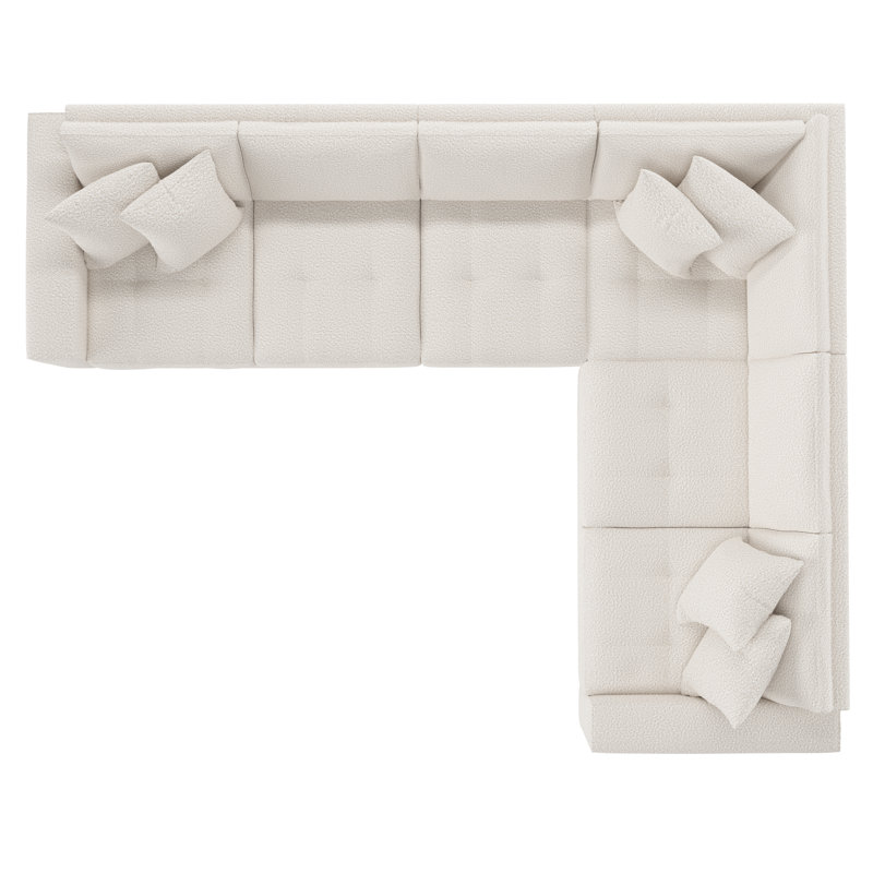 Nest 155" Wide Symmetrical Sectional, Akiko Graphite Performance 5534-011