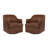 Genuine Leather Swivel Barrel Chairs-1629626535