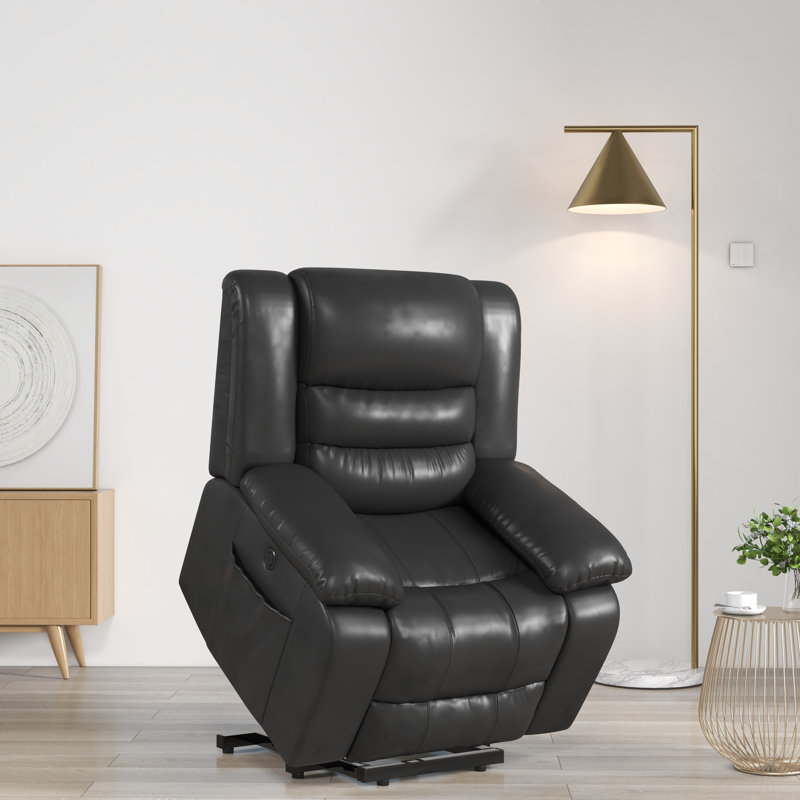Fauteuil inclinable manuel standard avec masseur Christinna, Microfibre gris fumée