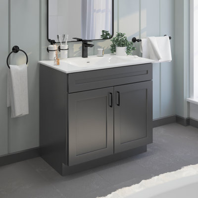 36" Single Bathroom Vanity Sink Base Cabinet