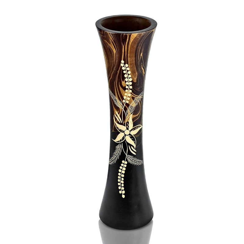 Vase de table en bois