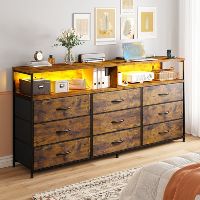 55.12 " W 9 - Drawer Dresser