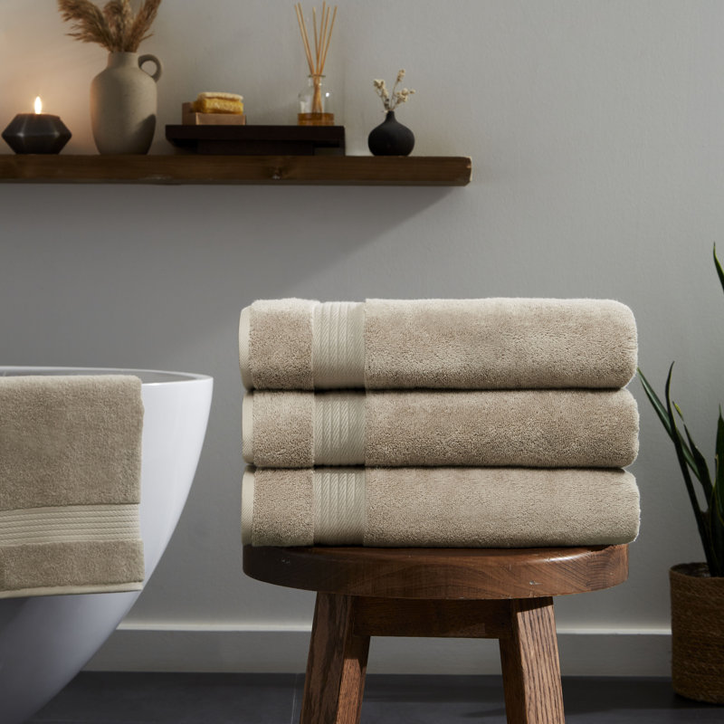 Ozdilek 4-Piece Bath Towels, 30x60 550GSM, 100% Turkish Cotton, Luxury Quick Dry, Extra Large, Fade-Resistant, Eco-Friendly, Lightweight, Spa Towel, Comfortable