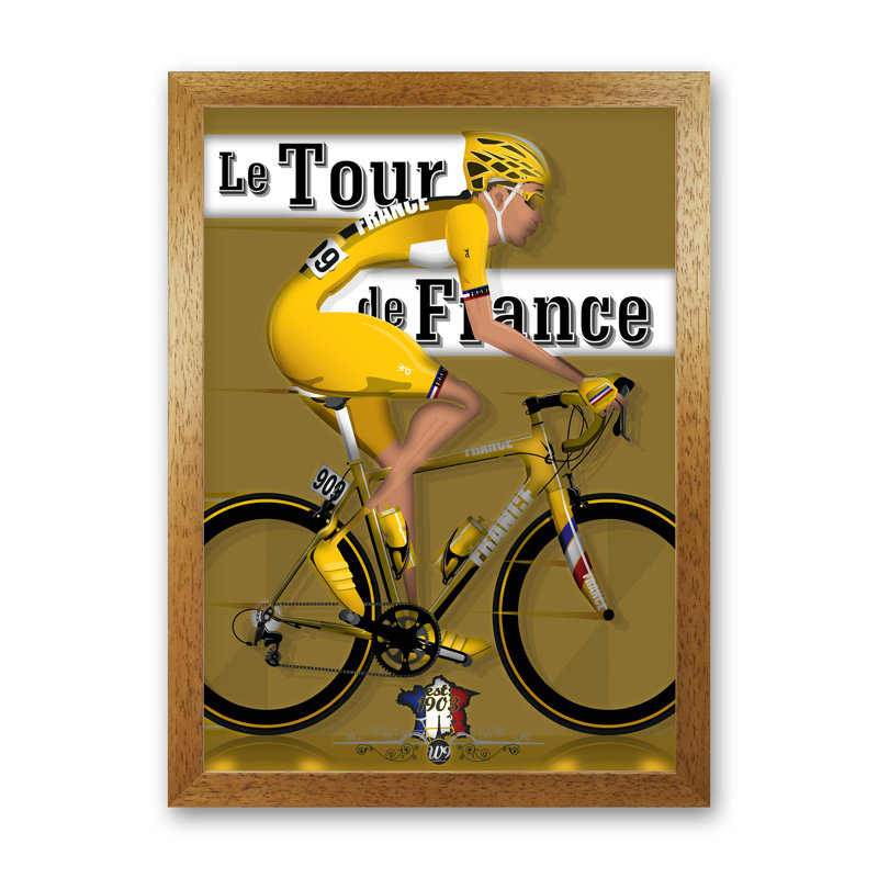 Modern Tour - Print, 30cm H x 21cm W x 3cm D, Oak Framed