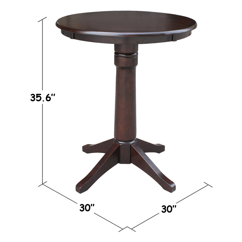 Table de salle à manger Gianluka, Moka riche, H 35,9 po x L 30 po x l 30 po