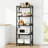 5-Tier Industrial Bookshelf With Metal Frame, Tall Bookcase Storage Organizer For Living Room, Home Office, Bedroom, And Kitchen-118704772-118704773