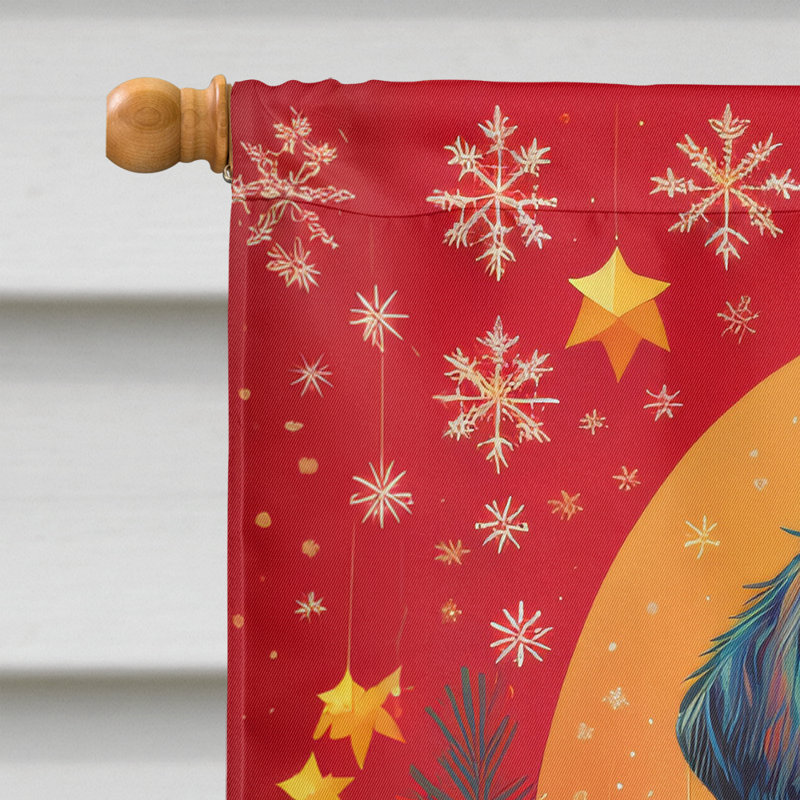 Drapeau de maison de Noël en polyester double face H 40 po x l 28 po