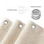 Beige Linen Shower Curtain, 180 x 180 cm Farmhouse Boho Neutral Bathroom Decor Bath Curtain with 12 Hooks