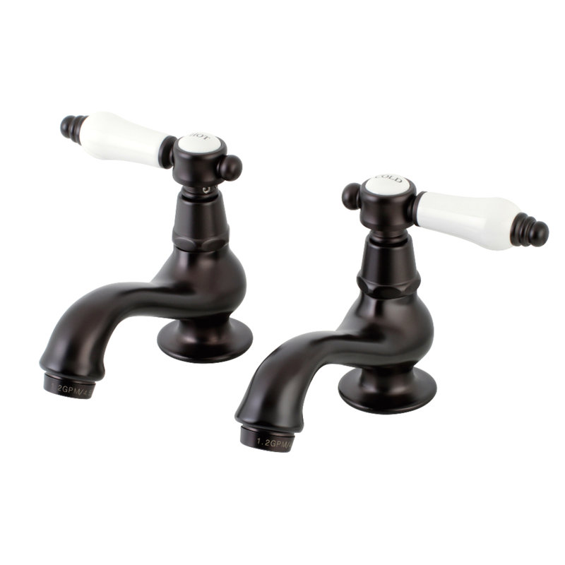 Kingston Brass Bel-Air Two-Handle Deck Mount Basin Tap Faucet, Oil Rubbed Bronze