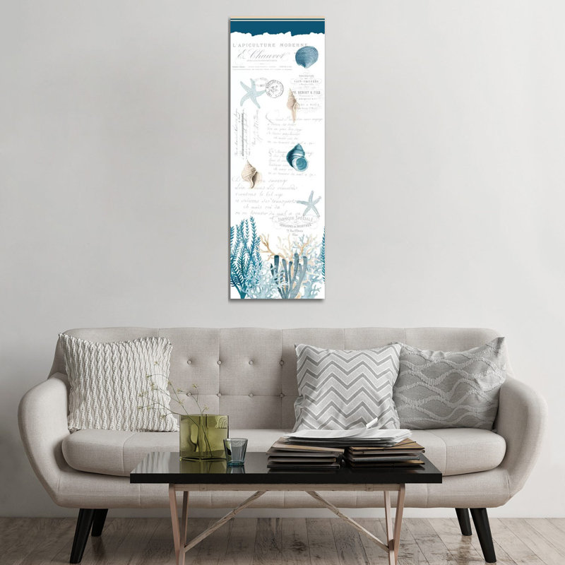 Coral Cove Blue by Kimberly Allen - Wrapped Canvas Gallery-Wrapped Canvas Giclée, 152.4 cm H x 50.8 cm W