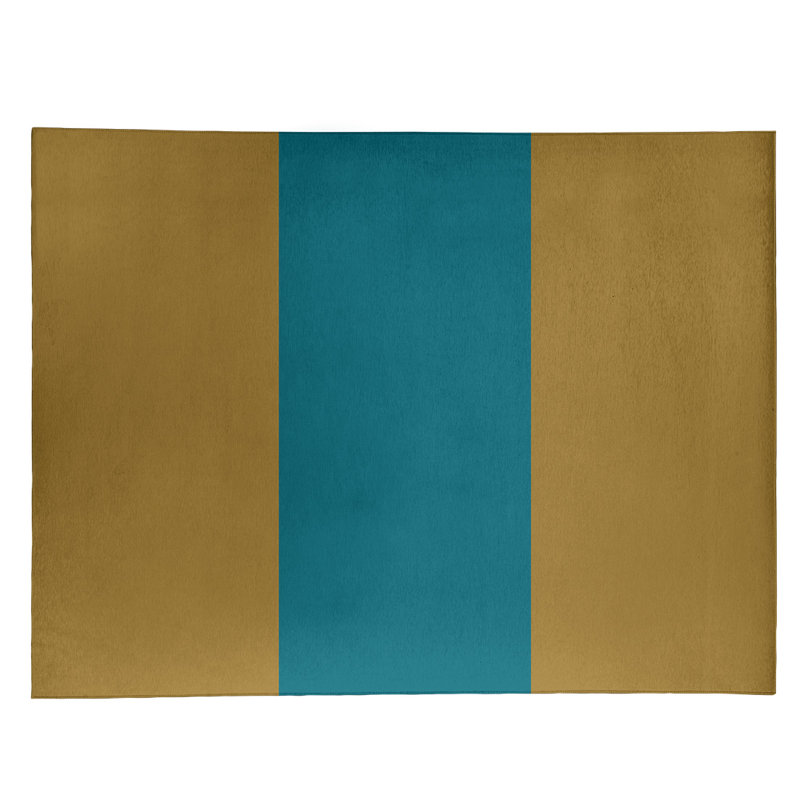 Tapis en poly à rayures de football jacksonville, Rectangle 9 pi x 12 pi