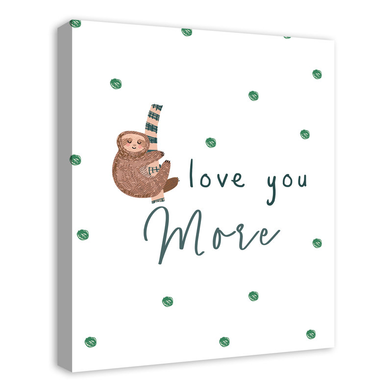 «Love You More», art sur toile, H 24 po x l 20 po x P 1,25 po