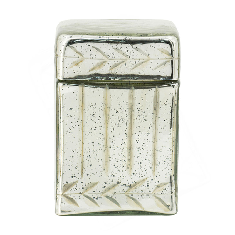 Boîte de rangement décorative en verre D4.9X6.1 "