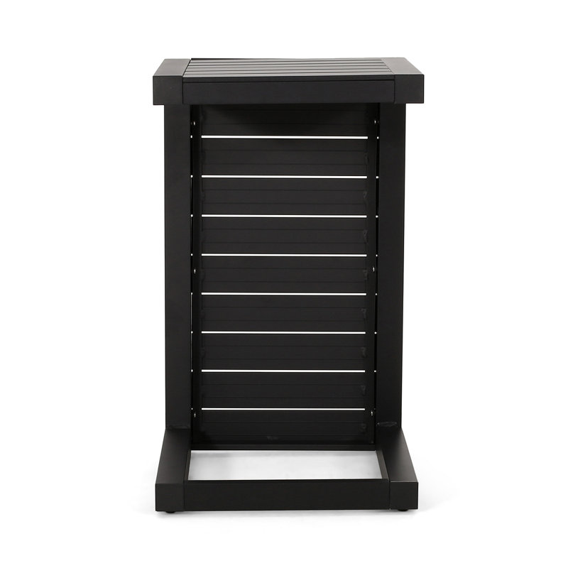 Dark Brown Chair(2)+Black Accent Table